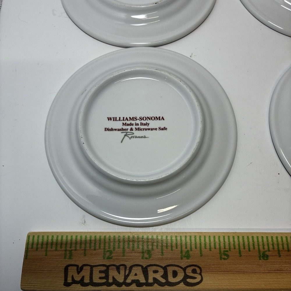 Set of 6 Williams Sonoma Side Plates Rosanna Harvest Market Made in Italy Fruit - Picture 11 of 11